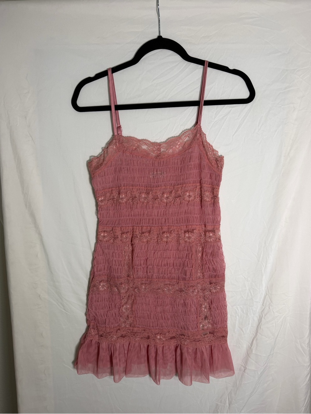 Free People Mauve Lace Tiered Slip